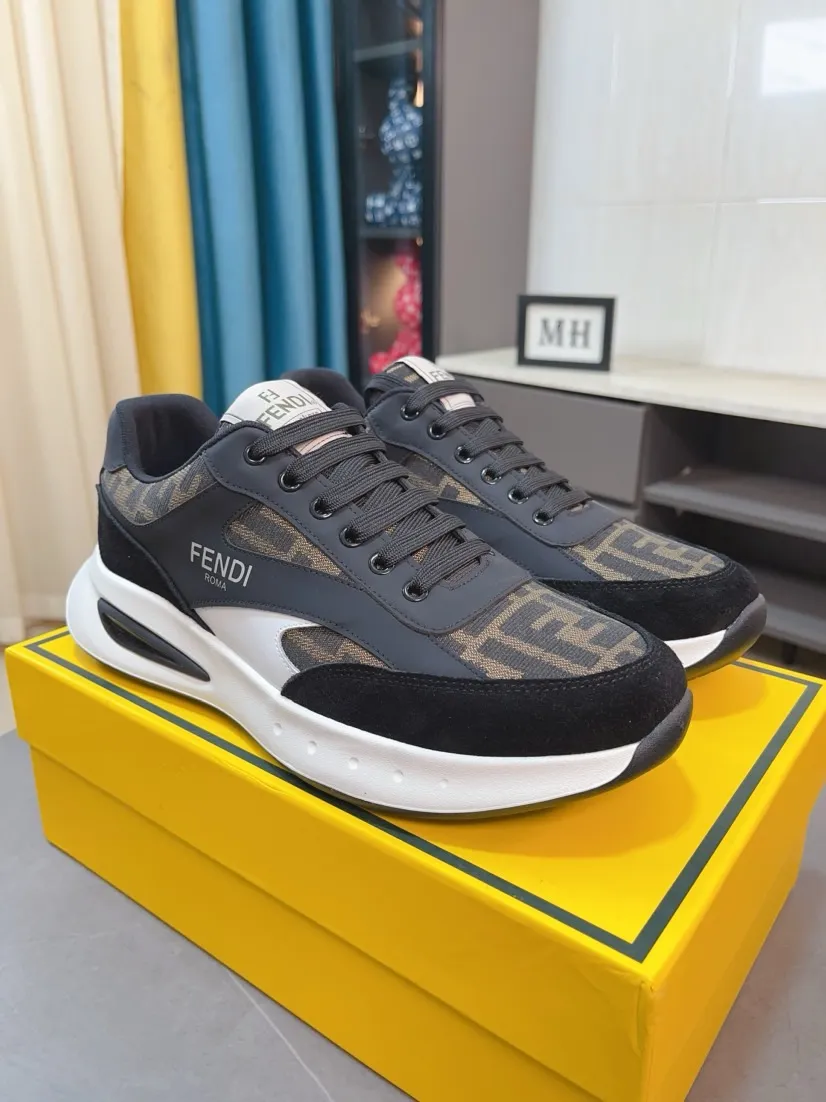 Men's men's shoes💰440🌹🌹[FENDI] Best-selling official website world premiere🔝Men's high-end brand of high-end shoes official website latest series: uppers are made of imported cowhide with specially designed fabrics➕mesh breathable lining. Make walking more convenient and comfortable! Compared with the official quality, Midea’s 1:1 replica. Create a fashionable personality to set off your uniqueness! A must-have for trendy men! Classic style. Men's sizes: 38-44.